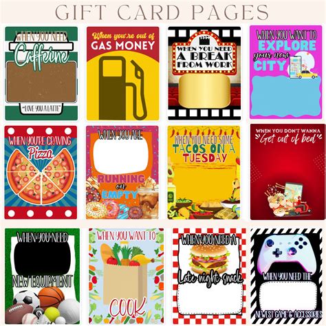 college gift card book printable free